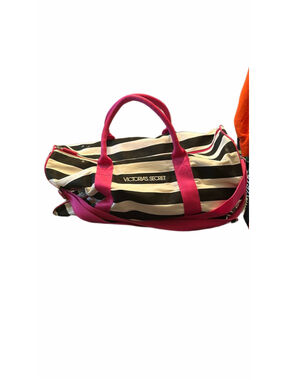 Victoria’s Secret Black Pink striped Weekender